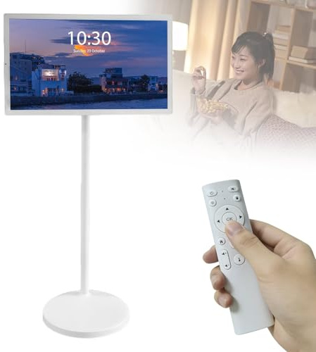 21.5/24/27/32-In Portable TV with Bluetooth, 1080p/4k Touchscreen for Bedroom, Office Use, Wireless Streaming, And Easy Mobility(4+64G,24in)