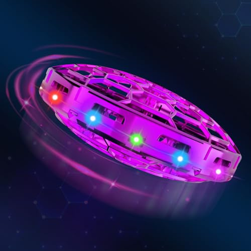 Flying Toy Drone for Kids, 360° Hands Free Motion Sensors Mini Drone with LED Light, Easy Indoor Small UFO Helicopter Toys Flying Ball Drone Cool Toys Gift for 6 7 8 9 10+ Year Old Boys Girls Teens
