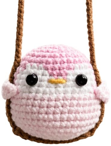 Autospiegel Anhänger Rosa Pinguin Deko für Rückspiegel & Zuhause | Auto Spiegel Anhänger Deko, Süße Rosa Pinguin Design, Persönliche Fahrzeug Dekoration