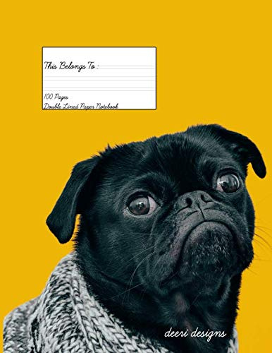 Double Lined Paper Notebook: Blank double line pages for practicing Letters, Words, Sentences / For easy transition to single line paper