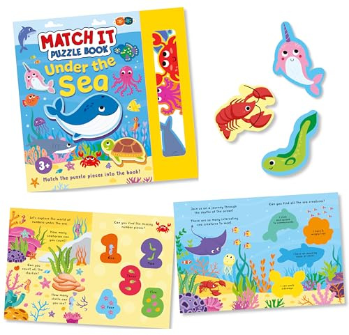 Buddy & Barney Match It Puzzle Book - Under the Sea | Activity Set for Children, Sea Animal Puzzle, Early Education Activity, Toddler Activity Book, Unisex, Storytime Activity, Sea Animals