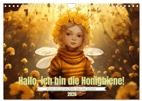 Hallo! Ich bin die Honigbiene (Wandkalender 2026 DIN A4 quer), CALVENDO Monatskalender: Kids, die die Bienenwelt mit Fantasie erobern (CALVENDO Tiere)
