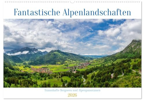 Fantastische Alpenlandschaften (Wandkalender 2026 DIN A2 quer), CALVENDO Monatskalender: Kleine und Größere Seen in den Alpen sind eine Augenweide für jeden der die Bergwelt liebt. (CALVENDO Natur)
