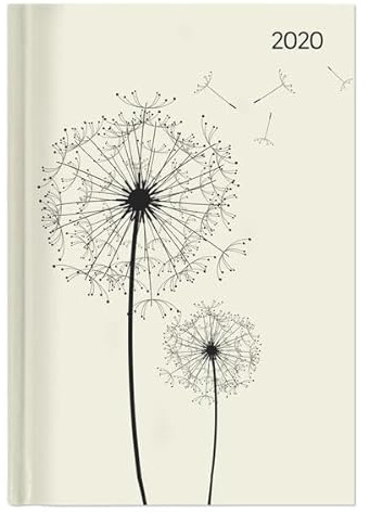 Buchkalender Style Blowballs 2020 - Bürokalender A5 - Cheftimer - 1 Tag 1 Seite - 352 Seiten - Terminplaner - Notizbuch - Pusteblume