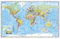 Weltkarte (deutsch) Großformat - Wandkarte/Poster: Großformat, 134 x 87cm. NEUE AUFLAGE