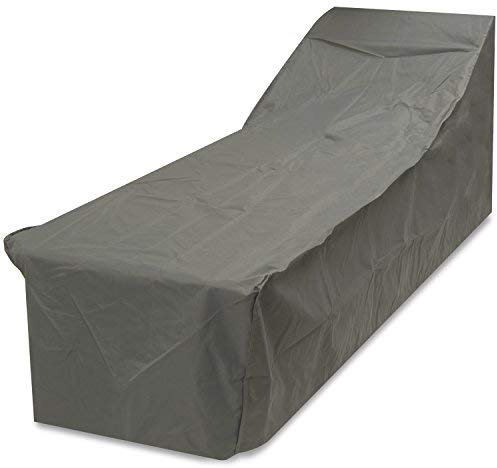 Oxbridge Grey Outdoor Garden Sunbed Cover 2.04m x 0.69m x 0.44-0.76m/6.6ft x 2.25ft x 1.4-2.5ft 5 YEAR GUARANTEE