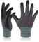 DEX FIT Nitrilschaum Arbeitshandschuhe FN330; 3D-Komfort, Dehnbare Passform, Griff, Dünn und Leicht, Touchscreen, Langlebig, Atmungsaktiv, Maschinenwaschbar; Schwarz Grau XS (6) 12 Paare