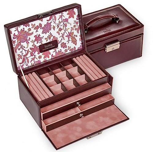 Schmuckkasten Elly florage/bordeaux