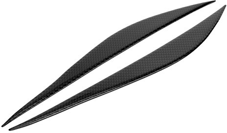Keenso 2 Stücke Kohlefaser Scheinwerfer Dekoration Aufkleber Augenlid Trim Scheinwerfer Augenbraue Abdeckung Dekoration Styling Aufkleber(Type-A)