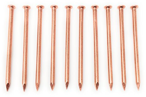 5 Inch Copper Nails - Pack of 10 Large Solid Copper Nail Spikes