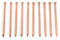 5 Inch Copper Nails - Pack of 10 Large Solid Copper Nail Spikes