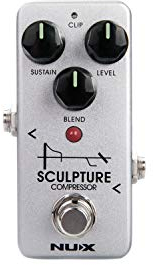 NUX Sculpture Mini Compressor NCP2 Guitar Effects Pedal, 2 Clip Modes, Clean and Clip, Selectable Buffer Bypass, Adjustable Dry/Wet Compressor Effect Level
