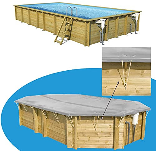 Procopi - Telone invernale per piscina in legno BWT myPOOL Pool'n Box e Weva-5 x 2 m