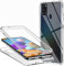 Schutzhülle für Samsung Galaxy A21S, 360-Grad-Schutz, transparent, weich, dünn, Schutzhülle aus TPU-Silikon, Vorderseite und PC, Kratzfest, stoßfest, Full Body Case
