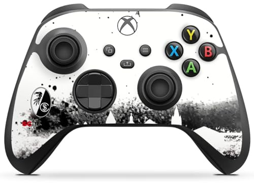 DeinDesign Skin kompatibel mit Microsoft Xbox Series X Controller Folie Sticker SC Freiburg Skyline Logo