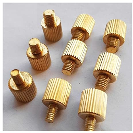 Daumenschraube M3 M4 M5 M6 Handverdrehte Rändelschraube Bolzen Dekoration Schraube Messing Rändelkopf mit Gewinde (Größe : M5x15 5Pcs)