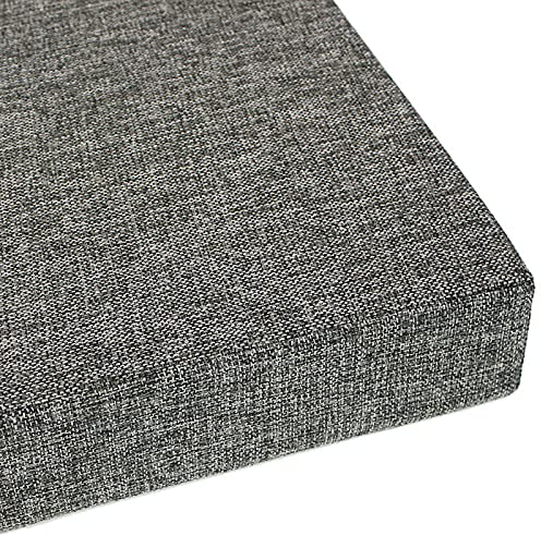 MMYing Sitzkissen für 2- und 3-Sitzer-Bank, mit 35D-Schaumstoff mit hoher Dichte, für Garten, Terrasse, Innen- und Außenbereich, dunkelgrau, 40 x 40 x 5 cm