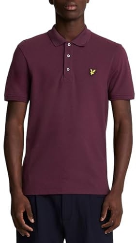 Lyle & Scott Plain Polo Shirt Burgundy XL