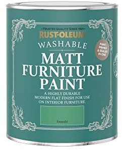 Rust-Oleum Green Furniture Paint in Matt Finish - Emerald Green Matt 750ml