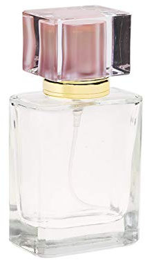 50 Ml Leere Glas Parfümflasche, Nachfüllbare Zerstäuber Sprühflasche Mit Nebelpumpe, Transparente Quadratische Flaschen Ideal Für Reisen, Geeignet Ätherische Öle, Aftershave Und Kölnisch Wasser, Rosa