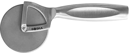 Boska Cortador de Pizza Grande Premium – Monaco+ Cortapizzas - Corta Pizza Professional - Pizza Cutter de Acero Inoxidable – Lavavajillas Seguras – La Plata