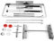 Autobatterie Halterung Universal, Batteriehalterungssatz Edelstahl Material Batteriehalter mit J Bolzen Sets für 6/7/8in Batterie Größe für Auto, Boot, Marine