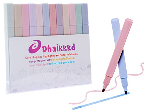 dhaikkkd bunte textmarker pack of 12 highlighter pen tag stift büro gadgets brush pen mextmarker marker pastell leuchtstifte