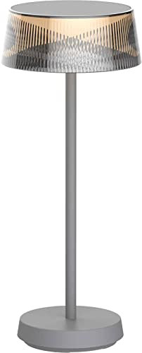 Northpoint LED Design Akku Tischlampe dimmbar für Innen und Außen mit 2200 mAh Akku 36,5cm hoch Zylinderform
