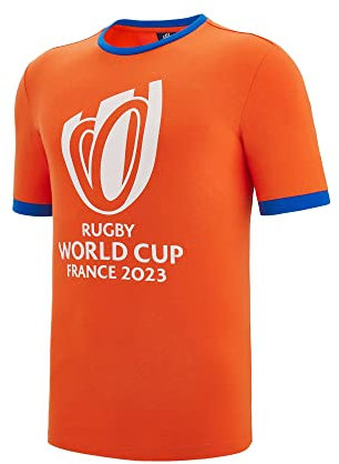 Macron Children's Rugby World Cup 2023 Official T-Shirt, Orange, 10 Years