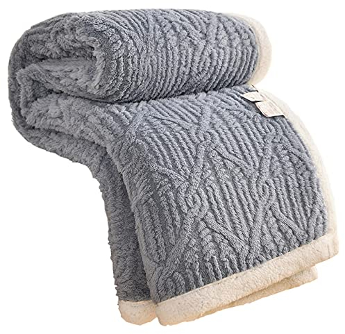 Hayisugal Sherpa Kuscheldecke Flauschige Schlafdecke, super weiche Fleecedecke als Sofadecke, Tagesdecke oder Wohndecke Couchdecke Sofa überwurfdecke, Grau, 200x230cm