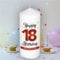 Stumpenkerze - Geburtstagskerze zum 18. Geburtstag, Happy Birthday - Für Dich | Motive auf Tattoofolie | Geschenkfolie und goldener Schleife | Kerze mit Geburtstagszahl Zahl in Geschenkverpackung