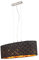 etc-shop Deckenleuchte Lampe Wohnzimmer hängend schwarz gold Wohnzimmer hängend Hängelampe Esstisch, 3 Flammig Stanzungen, Metall Textil, 3x LED 7W 806Lm 2700K, LxBxH 65x25x140 cm