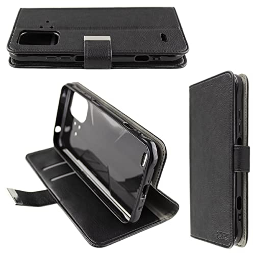 caseroxx Bookstyle Handytasche für UMIDIGI Bison X10 Pro in schwarz – Klapphülle mit Kreditkartenfächern, Magnetverschluss, Standfunktion & Rundumschutz für Display und Gehäuse