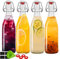 ZEBEIYU 900 ml Bierflasche, Kombucha-Flaschen mit Bügelverschluss zum Brauen, Getränke, Smoothies, Kefir, Bier, Soda, Entsaften, Kombucha, Öl, Wasser, Milch, Essig (4 Stück)