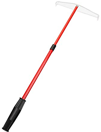UPKOCH Luxuriöser Teleskopischer Poker-Chip-Rechen Aus Edelstahl, Sammler Für Kartenspiele, 69Cm Lang, Rote Farbe