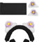 Geekria NOVA Knit Fabric Headband Cover and Cat Ears Attachment Set Compatible with Razer, SteelSeries, HyperX, Sennheiser, ASTRO, Sony, Logitech, ATH Headphones (Flower/White)