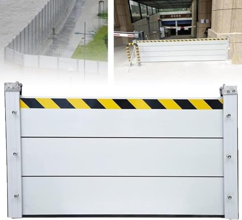 RRraw Hochwasserschutz Barriere Kellerfenster,Wasserbarriere Hochwasser Wasserabweiser Dammbalkensystem,Aluminiumlegierung,Gut Wasserdicht,FüR Garageneinfahrt TüR StraßE Usw,100cm*60cm
