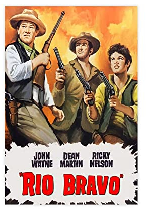 RIKCAT Rio Bravo Filmposter auf Leinwand, Poster, Wandkunst, Dekor, Bild, Gemälde für Wohnzimmer, Schlafzimmer, Dekoration, ungerahmt, 30 x 45 cm