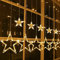 Qedertek LED Sterne Lichterkette, 138 LED Lichtervorhang Weihnachtsbeleuchtung Warmweiß, Fenster Lichterkette Innen Strombetrieben, Lichterkette Vorhang für Weihnachten Deko, Balkon, Party, Hochzeit