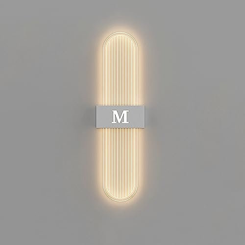 Elksdut Applique Murale LED Bande Acrylique Applique Murale Simple Lampe Murale en métal 8W allée Salon Fond luminaire Mural Chambre Toilettes Miroir Appliques murales