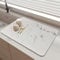 SOQKEEN Alfombrilla Escurreplatos, 40 x 30 cm Alfombrilla Fregadero Cocina Plegable, Alfombrilla Cafetera, Alfombra Escurreplatos Antideslizante para Fregadero Encimera de Mármol