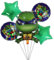 MaSif 5PCS Cartoon Ninja Luftballons Ninja Ballon Party Deko Set Ninja Cartoon Deko Luftballons Kindergeburtstag Luftballons Ninja Ballon Partyzubehör Partydekorationen