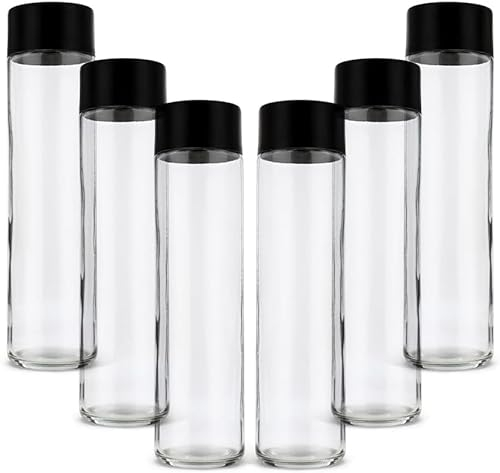 Swan Bottiglia in Vetro forma a tubo modello Kefass con tappo a vite 750 ML 6 Bottlgie