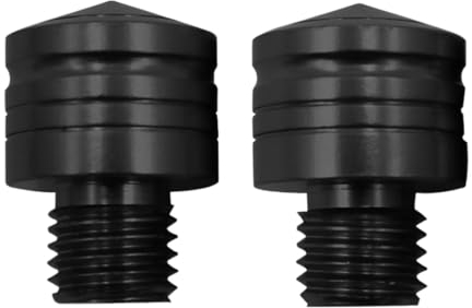 TNSRAY 2 pièces Bouchons d'obturation de Miroir de Moto en Aluminium CNC M10, Moto Miroir Cache Bougies Bougiesscrews oxydation anodique: 10mm: 1 x clockwise, 1 x dans Le Sens antihoraire