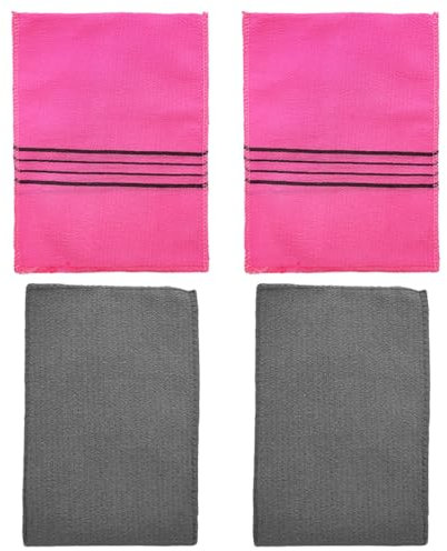 AEIOPRS 4 pcs Serviette exfoliante gommage nettoyage des pores serviette de sauna