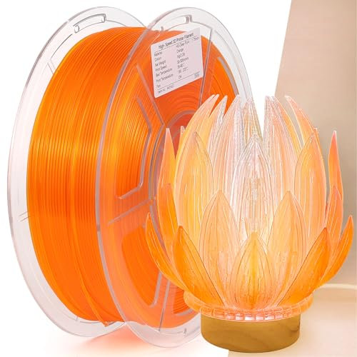 iSANMATE Transparent High Speed PLA Filament 1.75mm, Hohe Geschwindigkeit 3D Drucker Filament PLA für Schnelles Drucken Geeignet, 1KG/Spule (2.2 LBS), 30-300mm/s