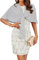 Elegant Rundhalsausschnitt Glitzer Cocktailkleid Funkelndes Fließendes Kleid mit Pailletten Glitzer Anzug Silber 42