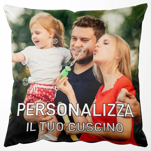 Easycosy Cuscino Personalizzato con Foto, Stampa Fronte-Retro Federa 30x30 | Cuscino Personalizzata con Testo, Foto Personalizzata Idee Regalo 2026 per Uomo, Donna(Imbottitura Opzionale)