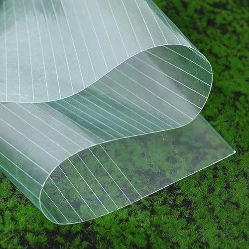 FENGSHOUU Polycarbonat-Dachplatte 1,2mm Glasfaserplatte,UV-beständig Klar Platten Gewächshaus Platten Stegplatten,Glatt und Klar,Für Wintergarten,Carport,Terrasse,Freien (1m x 3m)