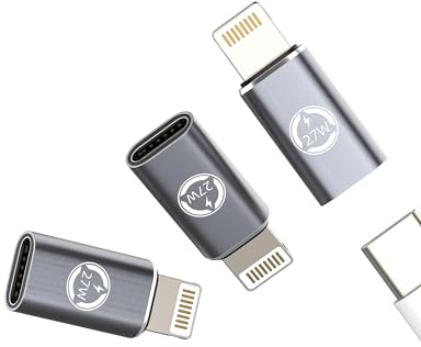 27w Adattatore USB C Femmina a per Lightning Maschio(3 pack)Connettore ricarica rapida per iPhone 14 pro Convertitore Cavo Type C per Apple MFi Certified Tipo C Cavetto per iPad Adattatori Caricatore